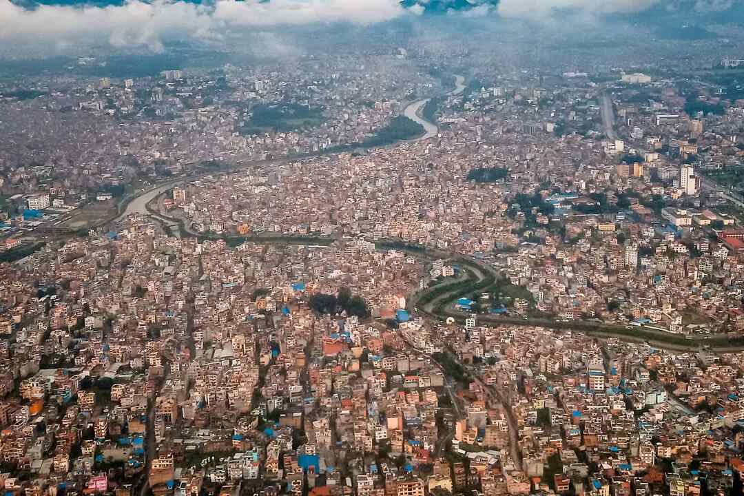 Aerial View of Kathmandu, Nepal