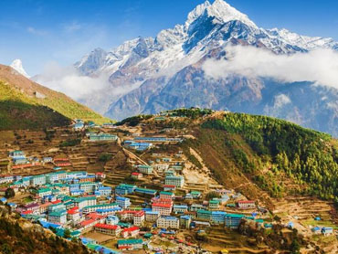 Helicopter Landing Near Everest Base Camp